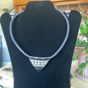 Elegant Black and Silver Necklace